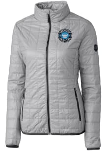 Cutter and Buck Charlotte FC Womens Grey Rainier PrimaLoft Heavy Weight Jacket