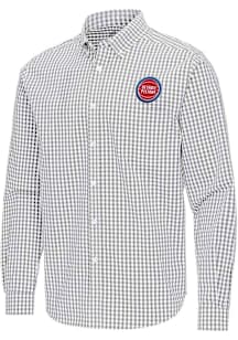 Antigua Detroit Pistons Mens Ash Ellis Long Sleeve Dress Shirt
