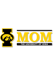 Iowa Hawkeyes 6x2 Mom Auto Decal - Gold