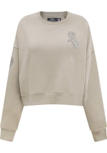Pro Standard Chicago White Sox Mens Tan Neutral Long Sleeve Fashion Sweatshirt