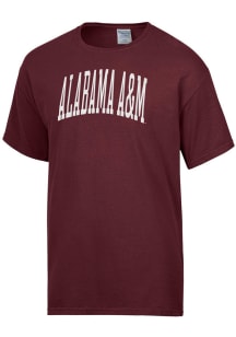ComfortWash Alabama A&amp;M Bulldogs Red Garment Dyed Short Sleeve T Shirt