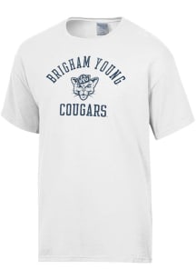 ComfortWash BYU Cougars White Garment Dyed Short Sleeve T Shirt