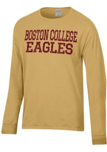 ComfortWash Boston College Eagles Yellow Garment Dyed Long Sleeve T Shirt