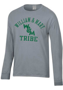 ComfortWash William &amp; Mary Tribe Grey Garment Dyed Long Sleeve T Shirt