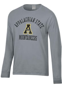 ComfortWash Appalachian State Mountaineers Grey Garment Dyed Long Sleeve T Shirt