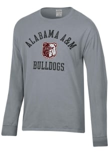 ComfortWash Alabama A&amp;M Bulldogs Grey Garment Dyed Long Sleeve T Shirt
