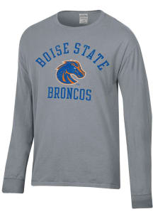 ComfortWash Boise State Broncos Grey Garment Dyed Long Sleeve T Shirt