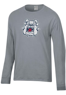 ComfortWash Fresno State Bulldogs Grey Garment Dyed Long Sleeve T Shirt