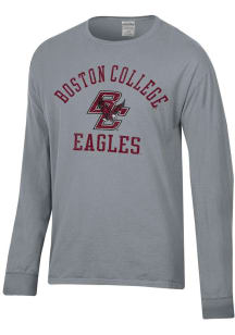 ComfortWash Boston College Eagles Grey Garment Dyed Long Sleeve T Shirt