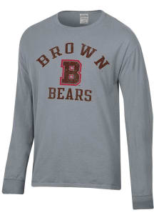 ComfortWash Brown Bears Grey Garment Dyed Long Sleeve T Shirt