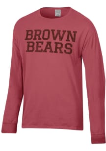 ComfortWash Brown Bears Red Garment Dyed Long Sleeve T Shirt