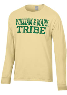 ComfortWash William &amp; Mary Tribe Yellow Garment Dyed Long Sleeve T Shirt