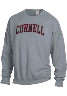ComfortWash Cornell Big Red Mens Grey Garment Dyed Long Sleeve Crew Sweatshirt