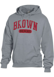 ComfortWash Brown Bears Mens Grey Garment Dyed Long Sleeve Hoodie