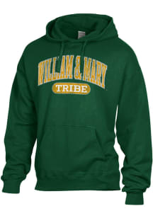 ComfortWash William &amp; Mary Tribe Mens Green Garment Dyed Long Sleeve Hoodie