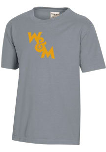 ComfortWash William &amp; Mary Tribe Youth Grey Garment Dyed Short Sleeve T-Shirt