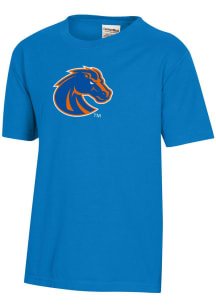 ComfortWash Boise State Broncos Youth Blue Garment Dyed Short Sleeve T-Shirt