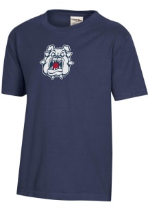 ComfortWash Fresno State Bulldogs Youth Blue Garment Dyed Short Sleeve T-Shirt