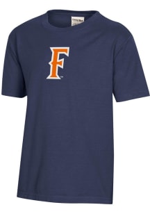 ComfortWash Cal State Fullerton Titans Youth Blue Garment Dyed Short Sleeve T-Shirt