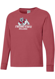 ComfortWash Fresno State Bulldogs Youth Red Garment Dyed Long Sleeve T-Shirt