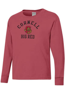 ComfortWash Cornell Big Red Youth Red Garment Dyed Long Sleeve T-Shirt