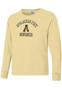 ComfortWash Appalachian State Mountaineers Youth Yellow Garment Dyed Long Sleeve T-Shirt