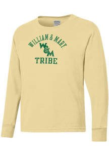 ComfortWash William &amp; Mary Tribe Youth Yellow Garment Dyed Long Sleeve T-Shirt