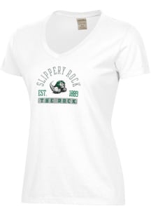 ComfortWash Slippery Rock Womens White Garment Dyed Short Sleeve T-Shirt