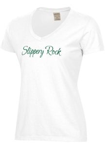 ComfortWash Slippery Rock Womens White Garment Dyed Short Sleeve T-Shirt