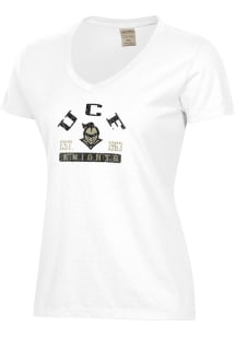 ComfortWash UCF Knights Womens White Garment Dyed Short Sleeve T-Shirt