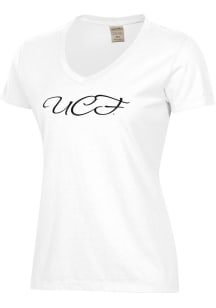 ComfortWash UCF Knights Womens White Garment Dyed Short Sleeve T-Shirt