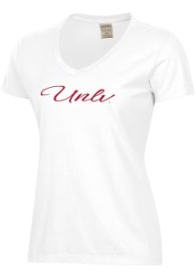 ComfortWash UNLV Runnin Rebels Womens White Garment Dyed Short Sleeve T-Shirt