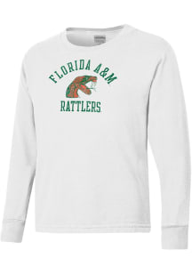ComfortWash Florida A&amp;M Rattlers Youth White Garment Dyed Long Sleeve T-Shirt