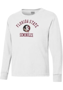 ComfortWash Florida State Seminoles Youth White Garment Dyed Long Sleeve T-Shirt