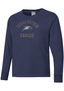 ComfortWash Georgia Southern Eagles Youth Blue Garment Dyed Long Sleeve T-Shirt