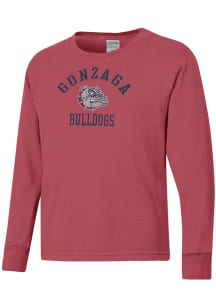 ComfortWash Gonzaga Bulldogs Youth Red Garment Dyed Long Sleeve T-Shirt