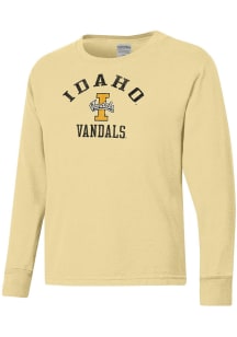 ComfortWash Idaho Vandals Youth Yellow Garment Dyed Long Sleeve T-Shirt