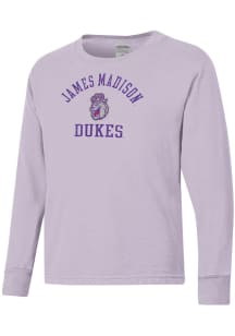 ComfortWash James Madison Dukes Youth Purple Garment Dyed Long Sleeve T-Shirt