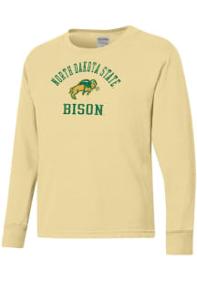 ComfortWash North Dakota State Bison Youth Yellow Garment Dyed Long Sleeve T-Shirt