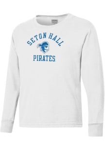 ComfortWash Seton Hall Pirates Youth White Garment Dyed Long Sleeve T-Shirt