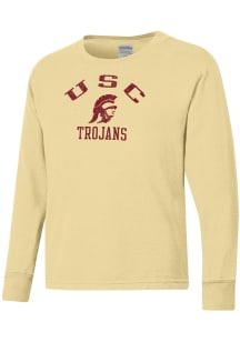 ComfortWash USC Trojans Youth Yellow Garment Dyed Long Sleeve T-Shirt