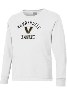 ComfortWash Vanderbilt Commodores Youth White Garment Dyed Long Sleeve T-Shirt