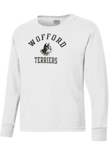 ComfortWash Wofford Terriers Youth White Garment Dyed Long Sleeve T-Shirt