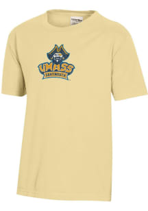 ComfortWash University of Massachusetts Dartmouth Youth Yellow Garment Dyed Short Sleeve T-Shirt