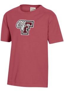 ComfortWash Fordham Rams Youth Red Garment Dyed Short Sleeve T-Shirt