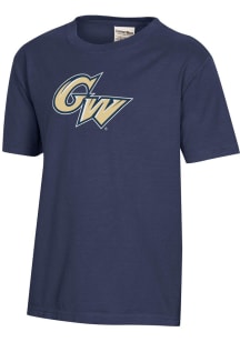 ComfortWash George Washington Revolutionaries Youth Blue Garment Dyed Short Sleeve T-Shirt