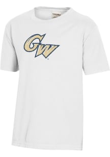 ComfortWash George Washington Revolutionaries Youth White Garment Dyed Short Sleeve T-Shirt