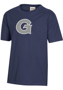 ComfortWash Georgetown Hoyas Youth Blue Garment Dyed Short Sleeve T-Shirt