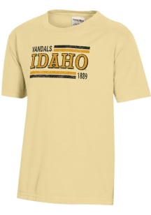 ComfortWash Idaho Vandals Youth Yellow Garment Dyed Short Sleeve T-Shirt
