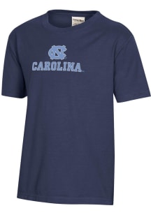 ComfortWash North Carolina Tar Heels Youth Blue Garment Dyed Short Sleeve T-Shirt
